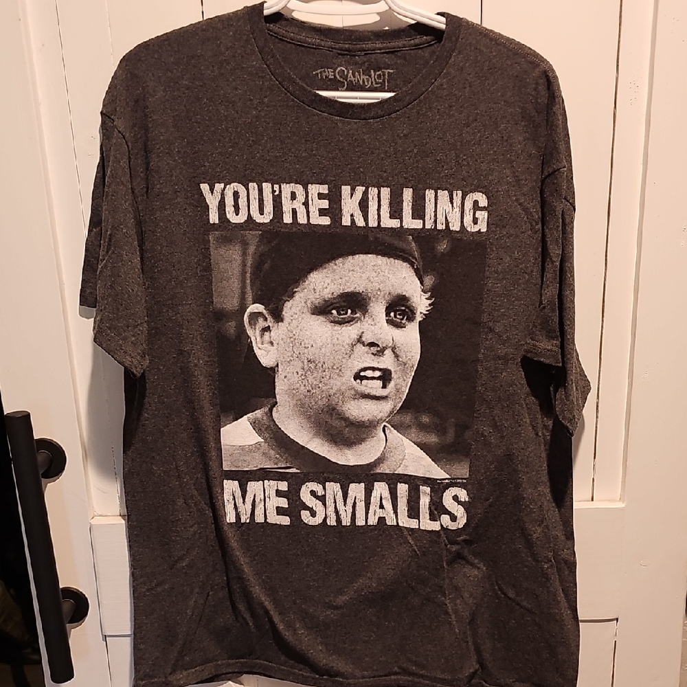 Gray Graphic Tee with Movie Quote